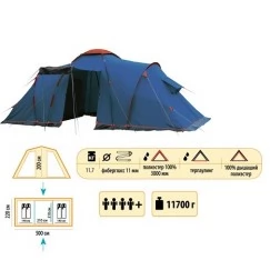 Туристическая палатка Sol Castle 4
