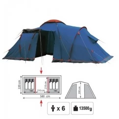Туристическая палатка Sol Castle 6