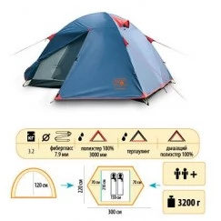 Туристическая палатка Sol Tourist 2+