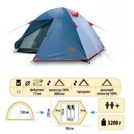 Туристическая палатка Sol Tourist 2+