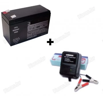 Зарядное устройство Vanson + АКБ Casil 12V 7Ah (при покупке эхолота)