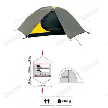 Туристическая 2-х местная палатка TRAMP Colibri Plus