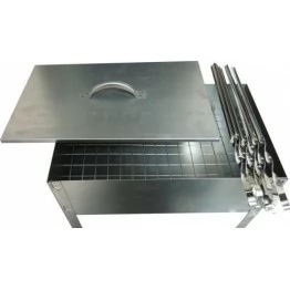 Мангал-коптильня Эконом + 6 шампуров