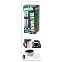 Термос 1,5 л COMFORTIKA Family 150 c широким горлом ручкой и ремнем