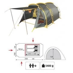 Туристическая 2-х местная палатка TRAMP Octave 2
