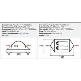 Палатка  трекинговая Comfortika Trekker 2 Plus M