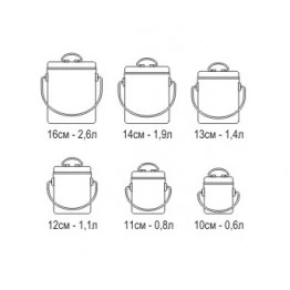 Набор котелков COMFORTIKA пищевая нержавеющая сталь (6 шт.)
