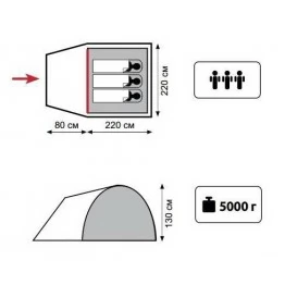 Туристическая палатка Sol Trail