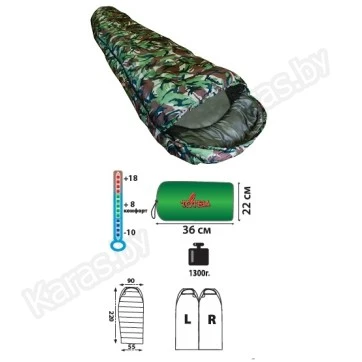 Спальный мешок Totem Hunter XXL (-10°С) (левый)