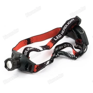 Фонарик налобн. 1 светодиод ZT-6522 переменный фокус